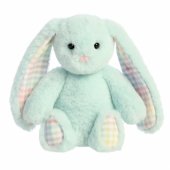 _7444304 AURORA Rainbow Gingham Bunnies Plush mint green rabbit, 18 cm