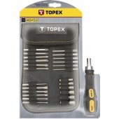 Topex Screwdriver bits and sockets with handle 26pcs. 39D352