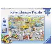 Ravensburger dėlionė 100 Traukinys mieste XXL