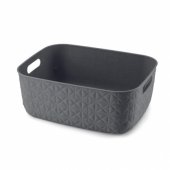 Basket Softex Dark Grey 12.5L 38x29x14cm