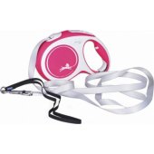 Flexi automatic leash New Comfort L tape 5 m color red.
