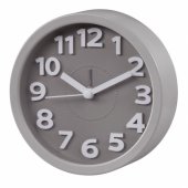 00186324 Retro Alarm Clock Grey