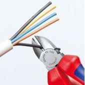 KNIPEX side cutters 70 02 125, cutting pliers (red/ blue, length 125mm)