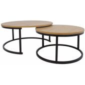 Britu Set D60xH32cm / D80xH35cm Wood 2pcs