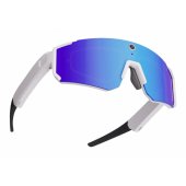 V06 AI Sports Sunglasses (with blue lenses) White