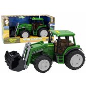 Farm Tractor Excavator Big Green Lights Sounds