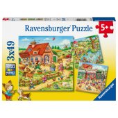 Ravensburger dėlionė 3x49 vnt. Atostogos kaime