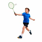Badminton Set Rackets Shuttlecock Cover Green