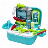 2-in-1 medicinos rinkinys lagamine, nešiojamas gydytojo kabinetas, priedai, B