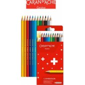 Caran d`Arche CARAN D®ACHE Swisscolor spalvoti pieštukai, kartoninė dėžutė, 12 vnt.