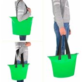 Waterproof PVC Beach Bag with Zip 11L Green