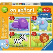 Dėlionė 4in1 „Safaryje“, 2-3-4-5