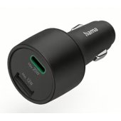 201690 Automobilinis įkroviklis USB-C/ USB-A 30W Juodas