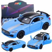 Sports Car Metal Opening Doors Lights Sounds Blue 1:32