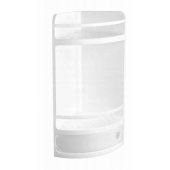 Corner shelf with drawer white White