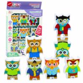Lavinamasis žaidimas Owls Arcade loginis galvosūkis Domino, 18 vnt.