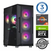 INTOP Ryzen 5 5500 32GB 500SSD M.2 NVME+2TB RTX3050 6GB no-OS Black