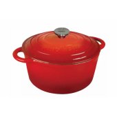Pot, cast-iron, red, Ø21cm 2,4l