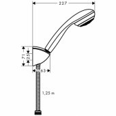 Hansgrohe Crometta 85 rankinio dušo komplektas, chromuotas (27576000)