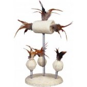 Trixie katės žaislas su plunksnomis ant spyruoklės, 15x30 cm
