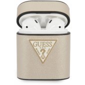 GUACA2VSATMLLG Saffiano case for Airpods 1/ 2 Beige