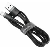 USB į Lightning 1.5A 2m juodas/ pilkas
