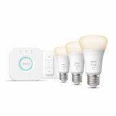 Philips Hue pradinis rinkinys bridge + 3 x E27 9.5W BT lemputės + perjungiklis