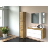 Topeshop Szafka łazienkowa S33 dąb artisan