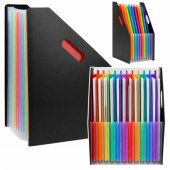 Folder Organizer for Office Documents, 13 Compartments, A4, Black