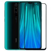 „5D visiškai klijuojamas grūdintas stiklas Xiaomi Redmi 8/ 8A“, juodas