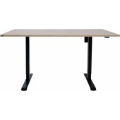 Desk ERGO with 1 motor 160x80cm, hickory/ black