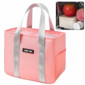 Thermal Insulating Breakfast Bag Lunch Bag Pink 24cm