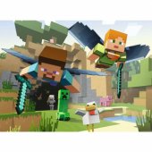 Ravensburger dėlionė vaikams Minecraft – Gyvūnų nuotykiai, 200 detalių