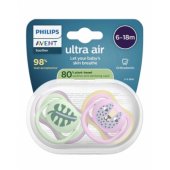Avent Ultra Air 6-18mm žalia/ rožinė