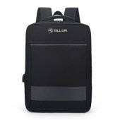 15,6 colio nešiojamojo kompiuterio kuprinė Nomad su USB jungtimi, juoda