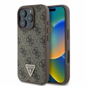 Odinis 4G su trikampiais strassais „MagSafe“ dėklas, skirtas iPhone 16 Pro, rudas