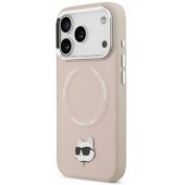 Choupette Pin MagSafe dėklas iPhone 17 Pro, rožinis