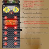 Multifunctional Massage mat for full body with heating (50x162cm)