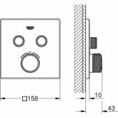Grohtherm SmartControl Thermostat 2 valves 29124000