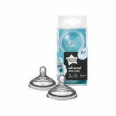 Tommee Tippee nuo dieglių apsaugantis čiulptukas, vidutinės tėkmės, 3m+, 2 vnt.
