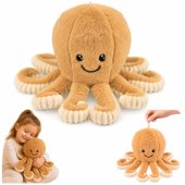 Plush Octopus Plush Toy Cuddly Toy with Elastic Tentacles Beige 30 cm