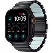 Stratos Band Apple Watch 45/ 46/ 49mm Black Titanium-Icy Blue Glow
