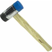 Dedra Sheet metal hammer 28mm, PU/ Nylon face, hickory handle