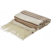 Home Styling Collection Koc z frędzlami, w paski, z akrylu,