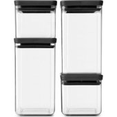 Brabantia 4x1 Brabantia TASTY+ kvadratinis indas, tamsiai pilkas