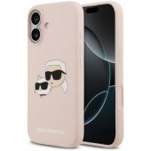 Skystas silikoninis dviejų galvučių „MagSafe“ dėklas iPhone 17, rožinis