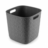 Basket Softex Dark Grey 15L 28x28x27cm