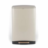 BW14806 Pebble 50L Pedal Bin, Beige