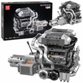 Construction Blocks Car Engine V8 Gearbox 2024 el.
