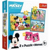 Trefl dėlionė 2in1 + atminties žaidimas Mickey and Friends 93344 Trefl
